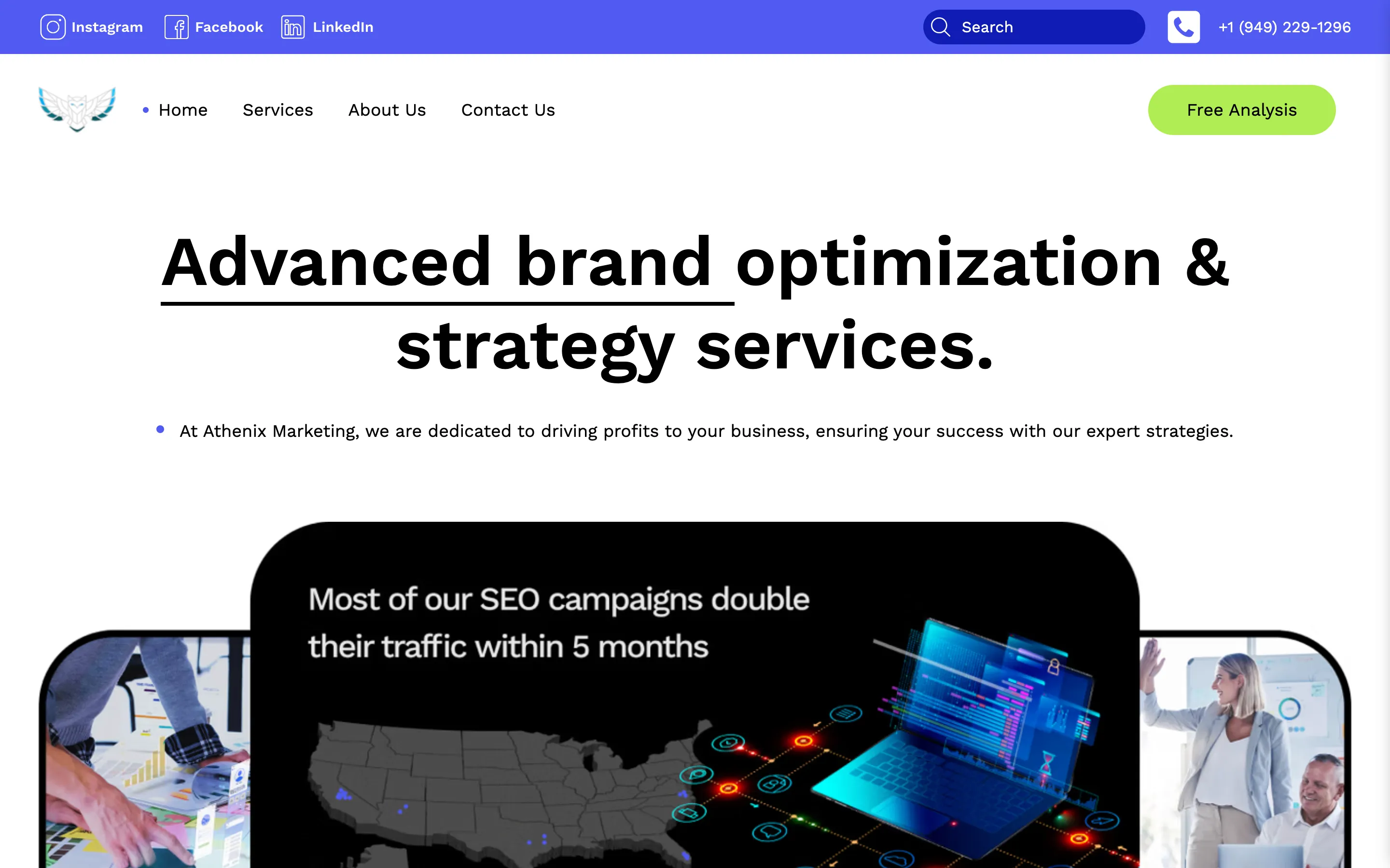 Athenix Marketing website