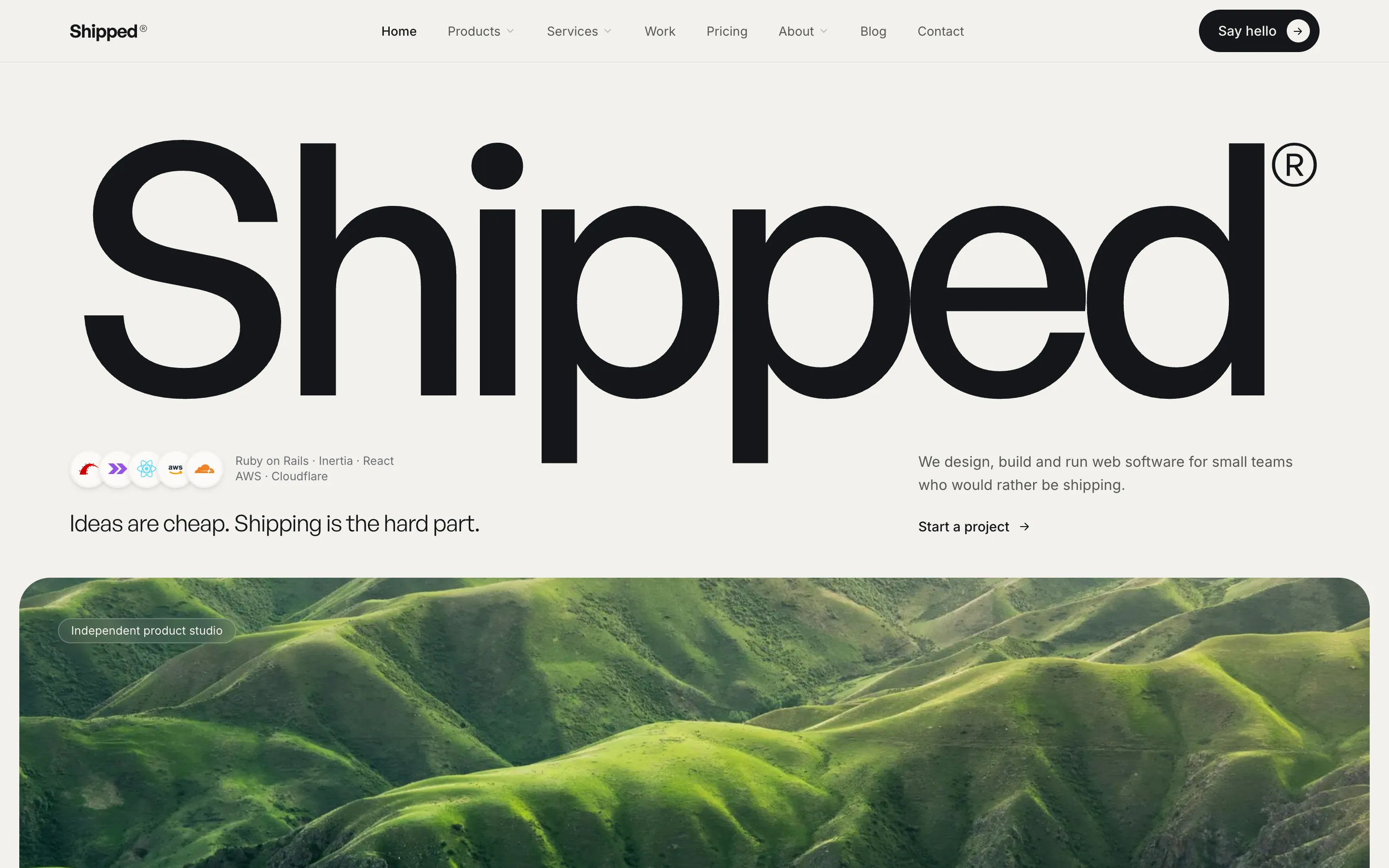 Shipped website